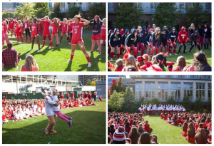 The pep rally preceding Winsor's homecoming, Under the Lights